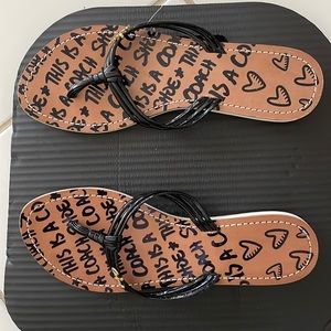 Coach Black Sandals